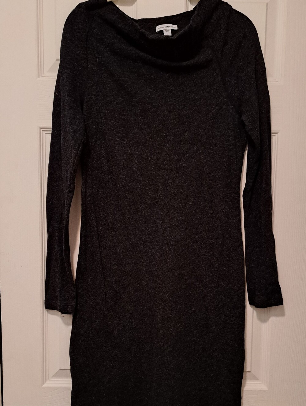 James Perse Charcoal Cowl Neck Sweater Dress - Women